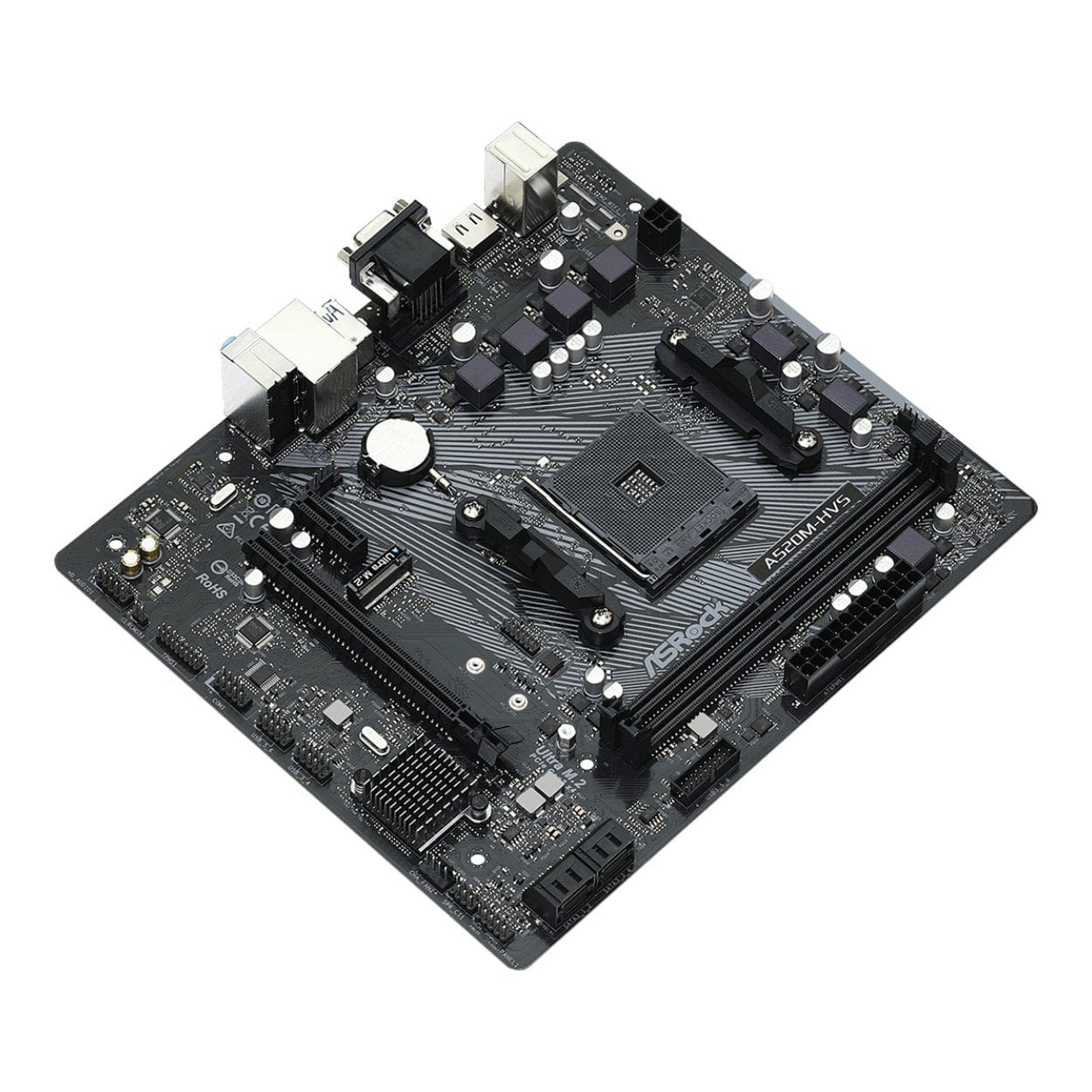 ASRock A520M-HVS AMD A520 Socket AM4 micro-ATX Motherboard - Image 2
