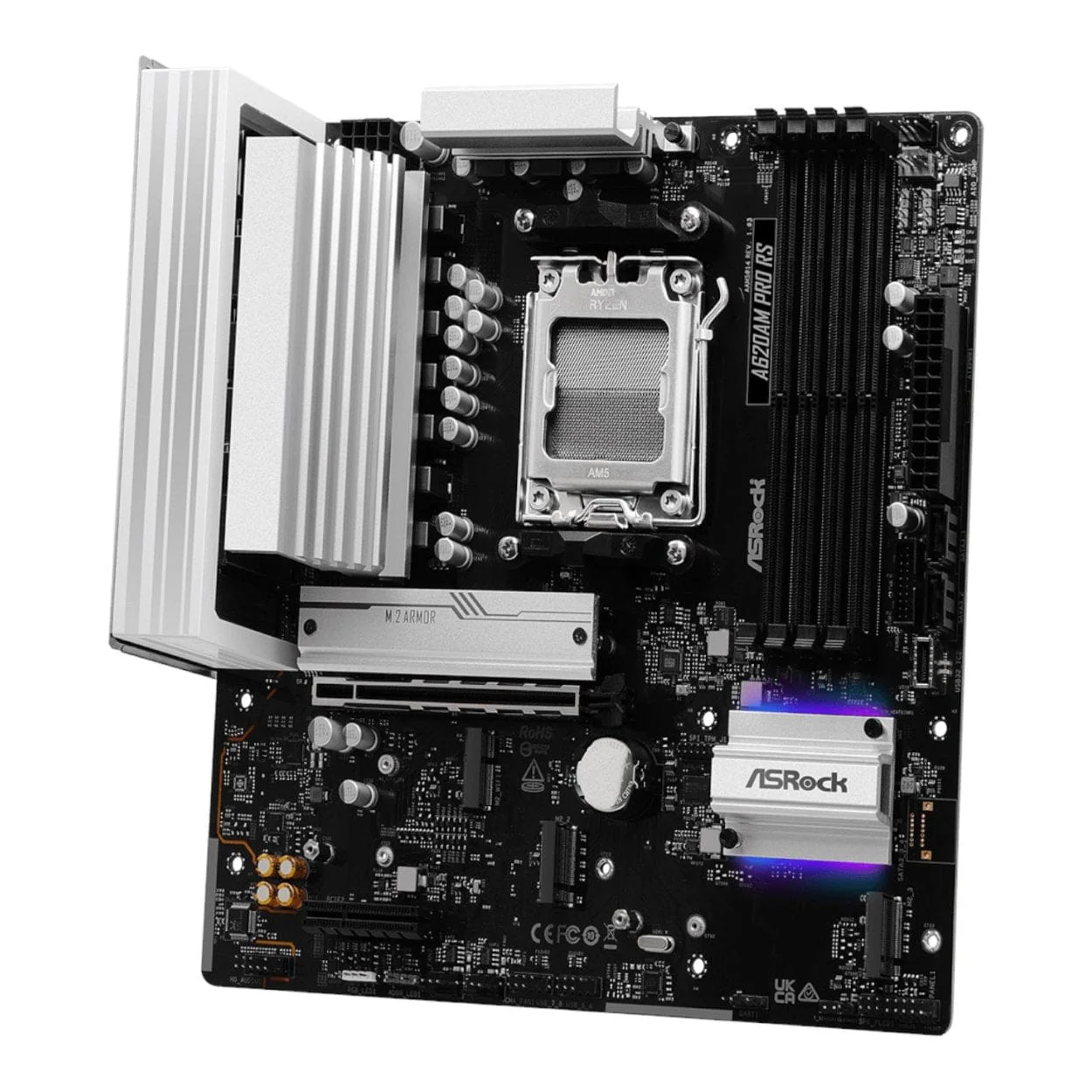 Asrock A620AM Pro RS AMD Socket AM5 micro ATX Motherboard - Image 4