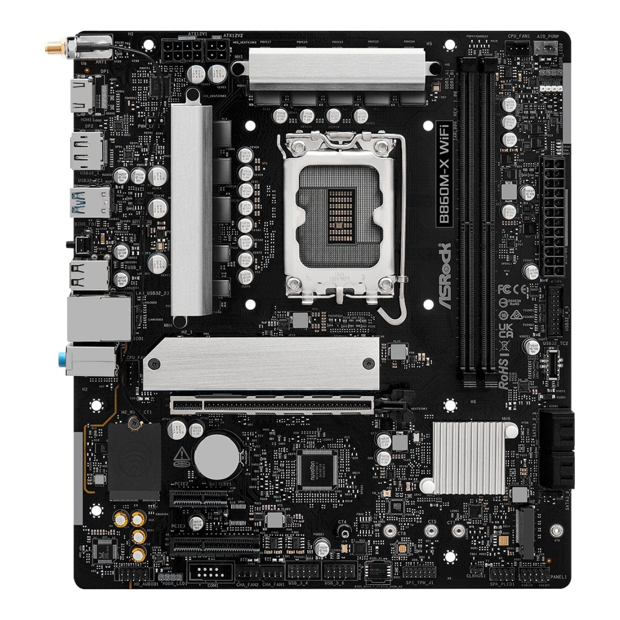 Asrock B860M-X WiFi Intel LGA 1851 micro ATX Motherboard 90-MXBRY0-A0UAYZ - Image 2