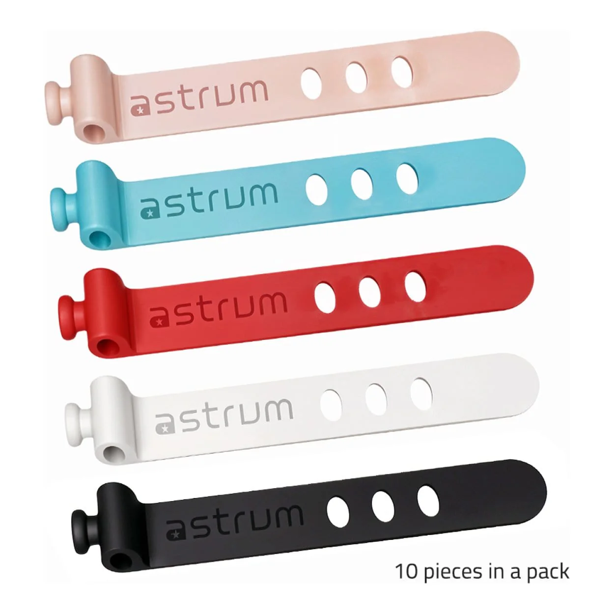 Astrum CO210 Reusable Silicone Cable Tie 10-pack A71021-B - Image 2