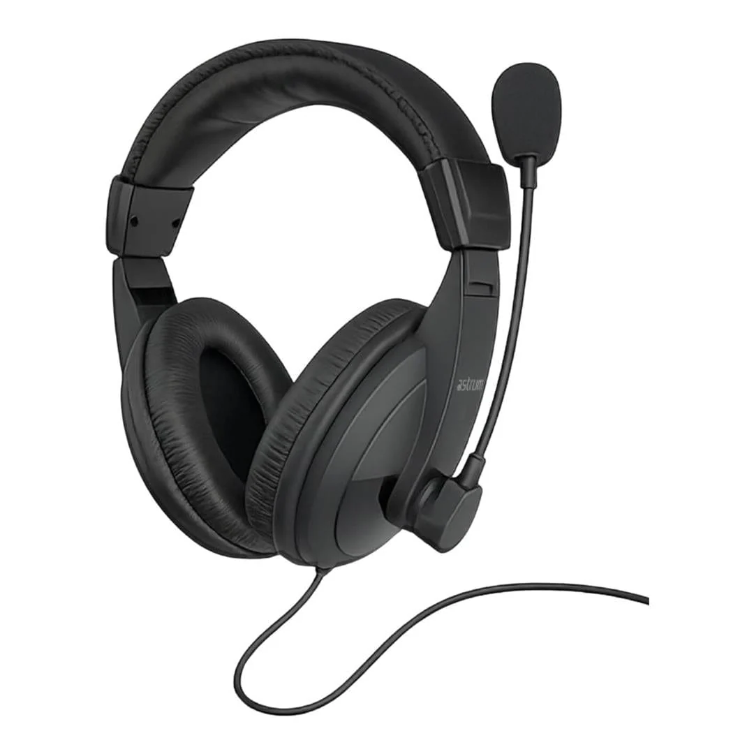 Astrum HS220 Over-Ear Wired Stereo Headset Black A12022-B