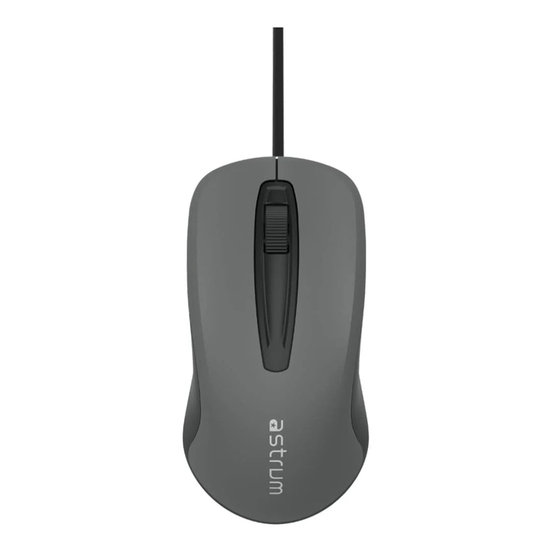 Astrum MU120 Wired Optical Mouse Black Grey A82012-B