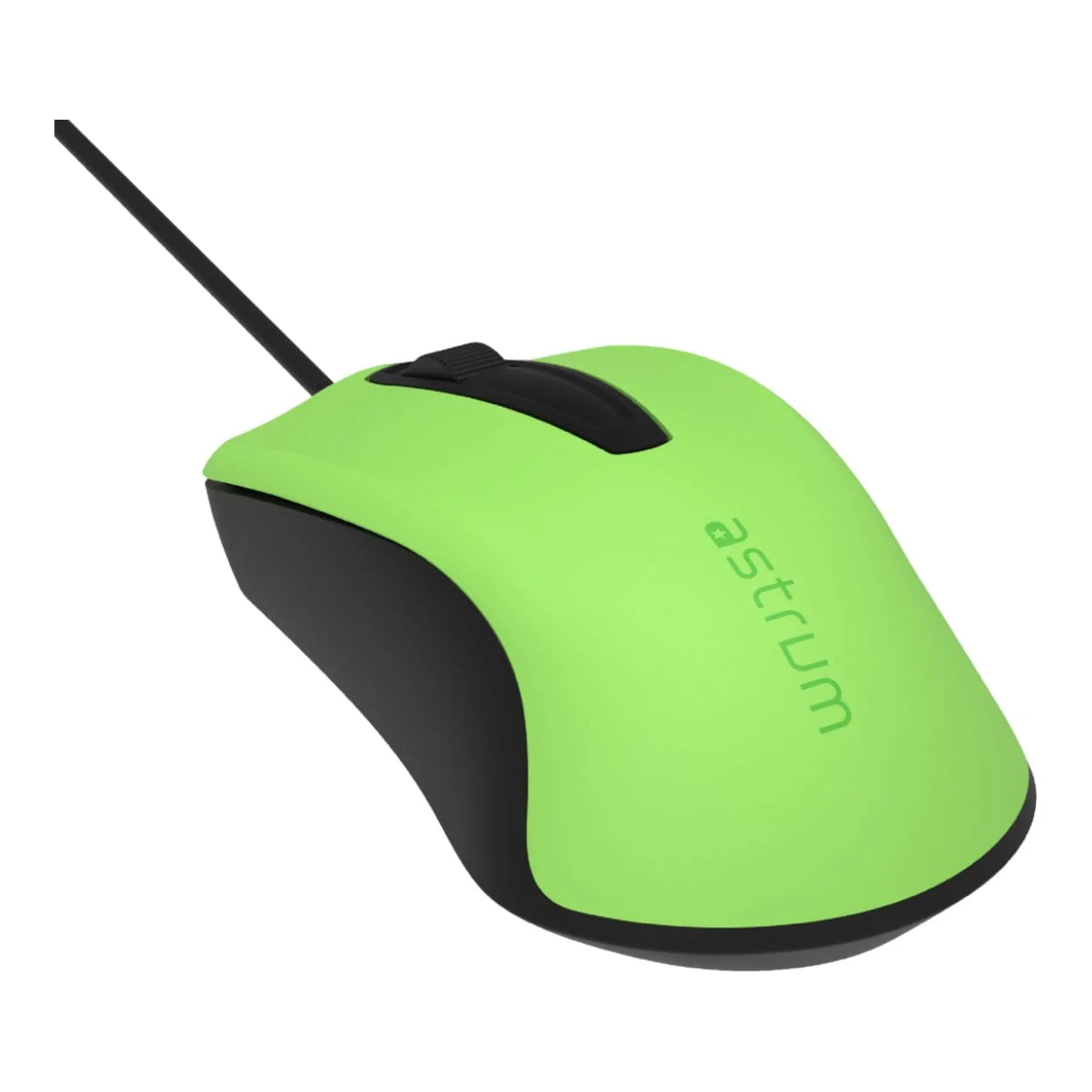 Astrum MU120 Wired Optical Mouse Green Black A82012-J - Image 2