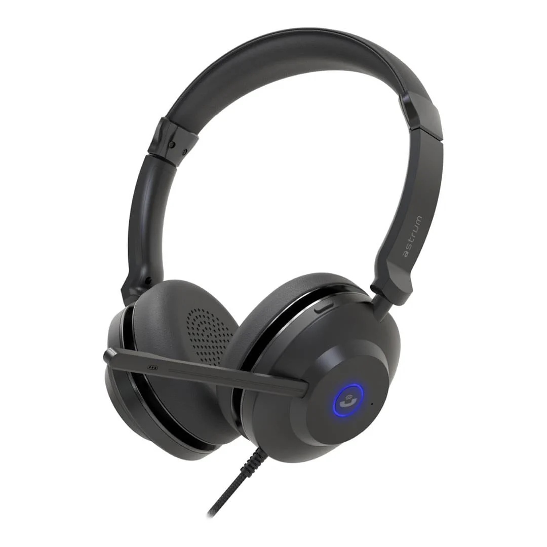 Astrum TALKPRO10 On-ear Wired USB Headset Black AHDUTP10B