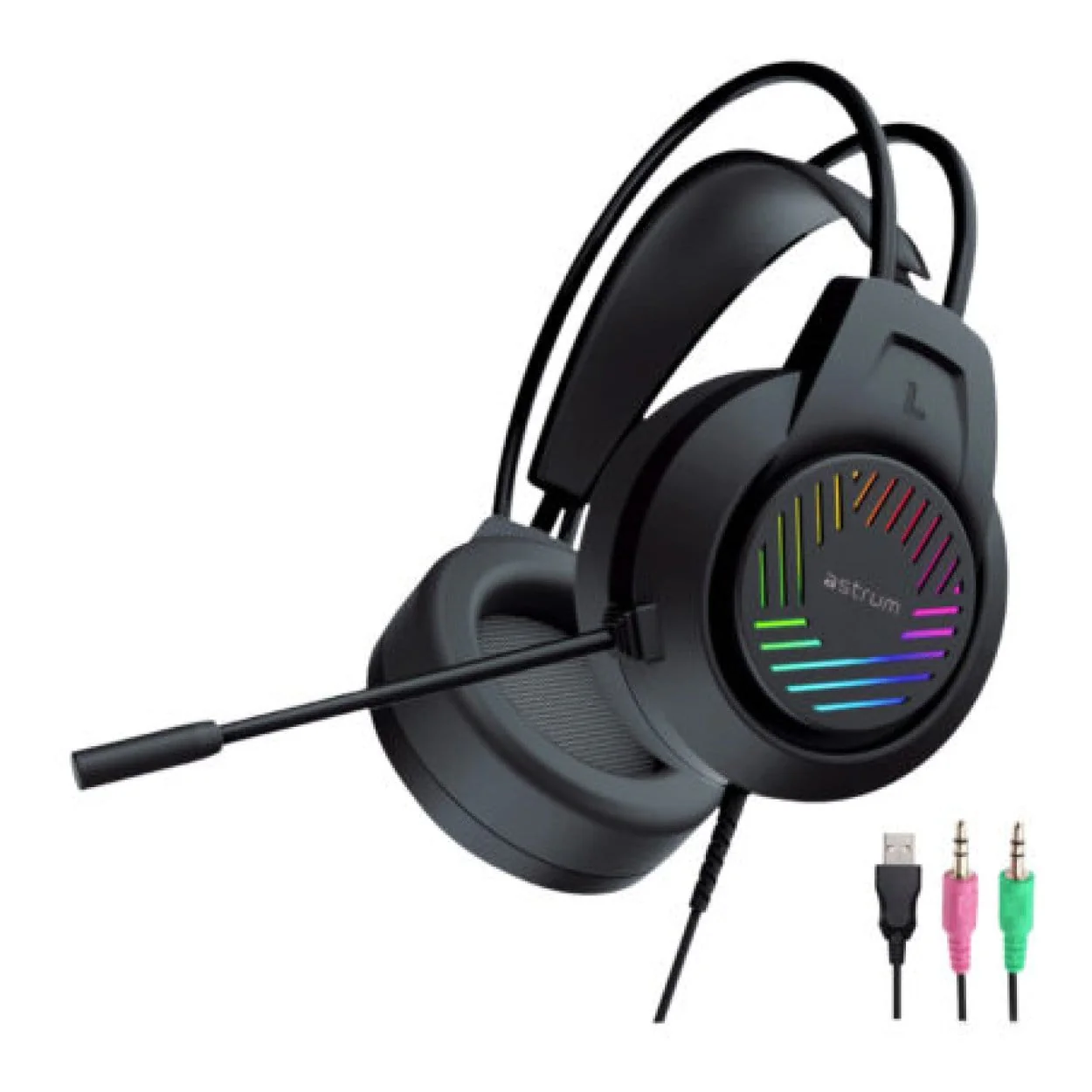 Astrum TALKPRO10 On-ear Wired USB Headset Black AHDUTP10B - Image 3