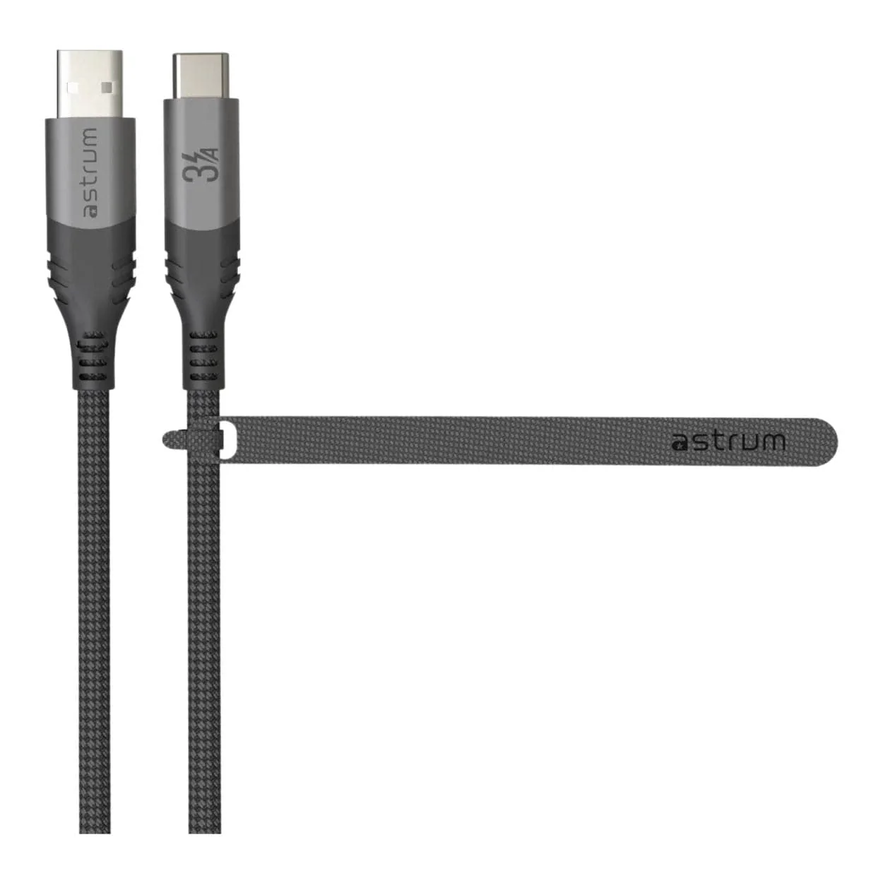 Astrum VMAC20 1.2m USB-A to USB-C Braided Cable Grey AVMAC2012G - Image 3