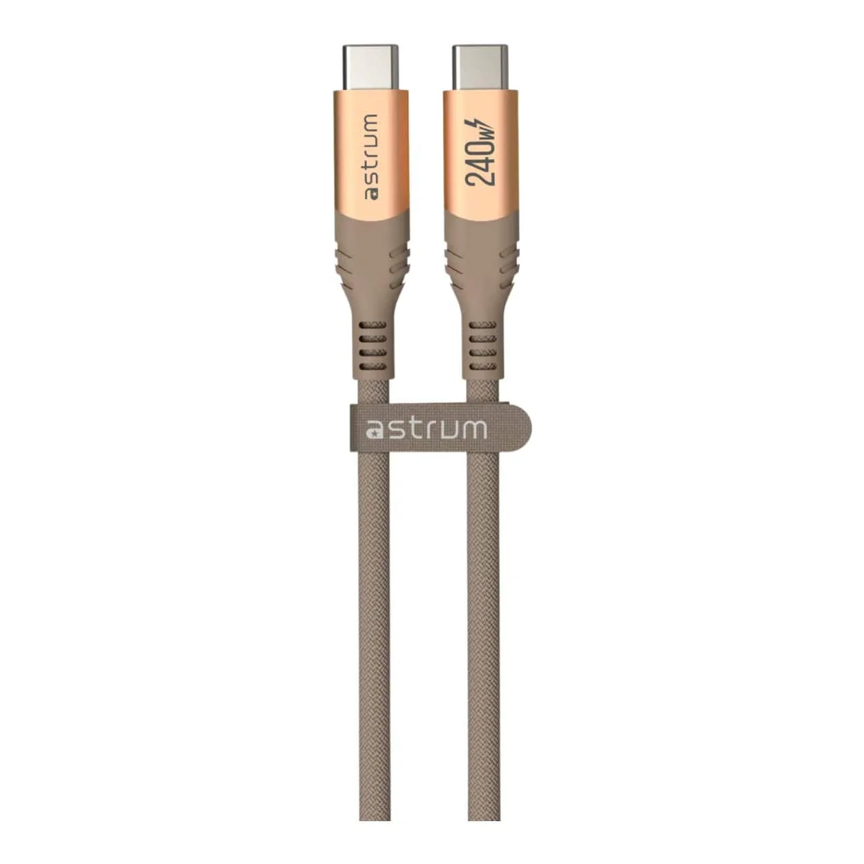 Astrum VMCC240 2m Braided 240W USB-C Male to Male Cable Gold AVMCC24020G - Image 5