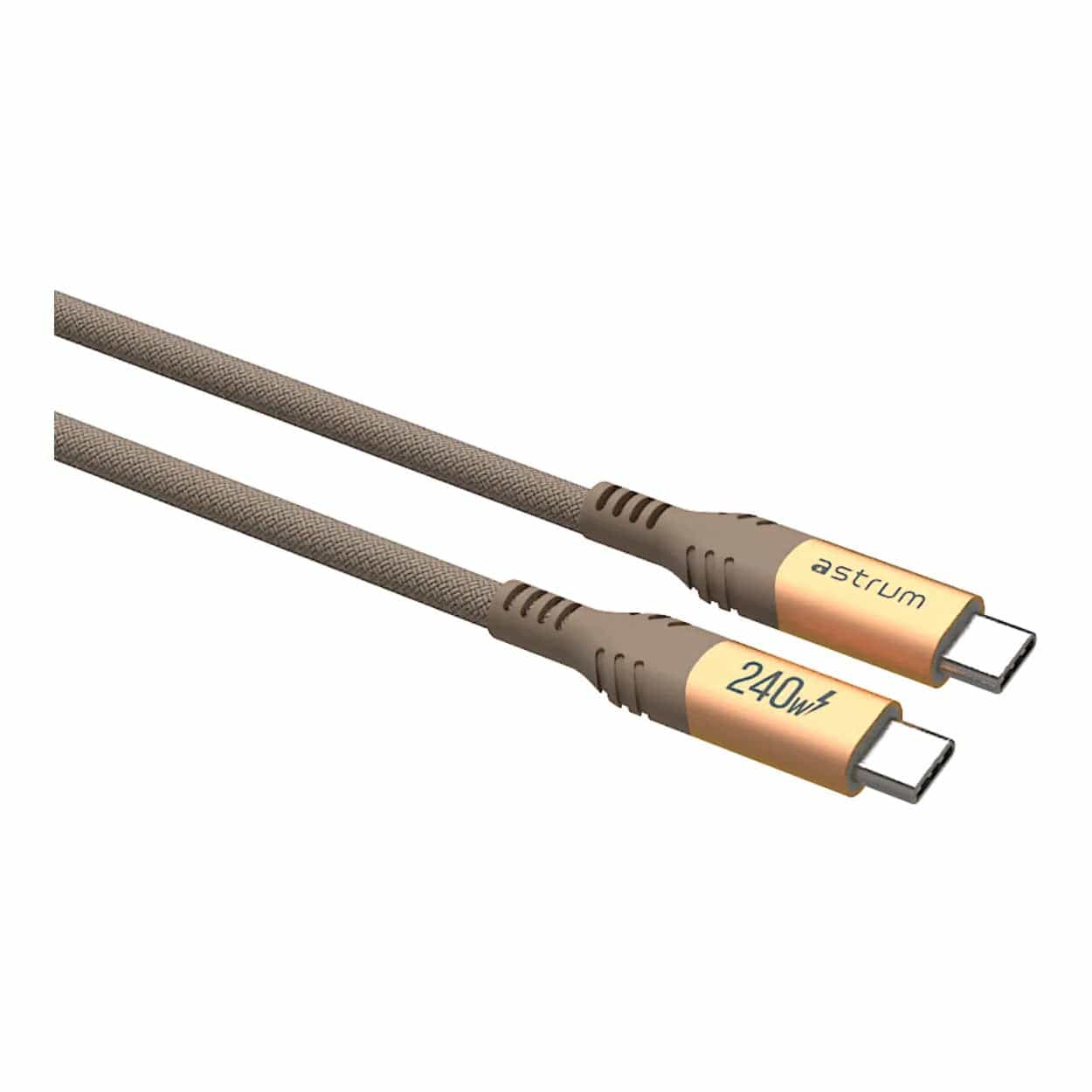 Astrum VMCC240 3m Braided 240W USB-C Male to Male Cable Gold AVMCC24030G - Image 4