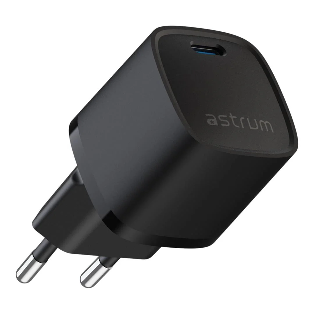 Astrum WATZ20P 20W PD USB-C Wall Charger Black ACHW20PBE