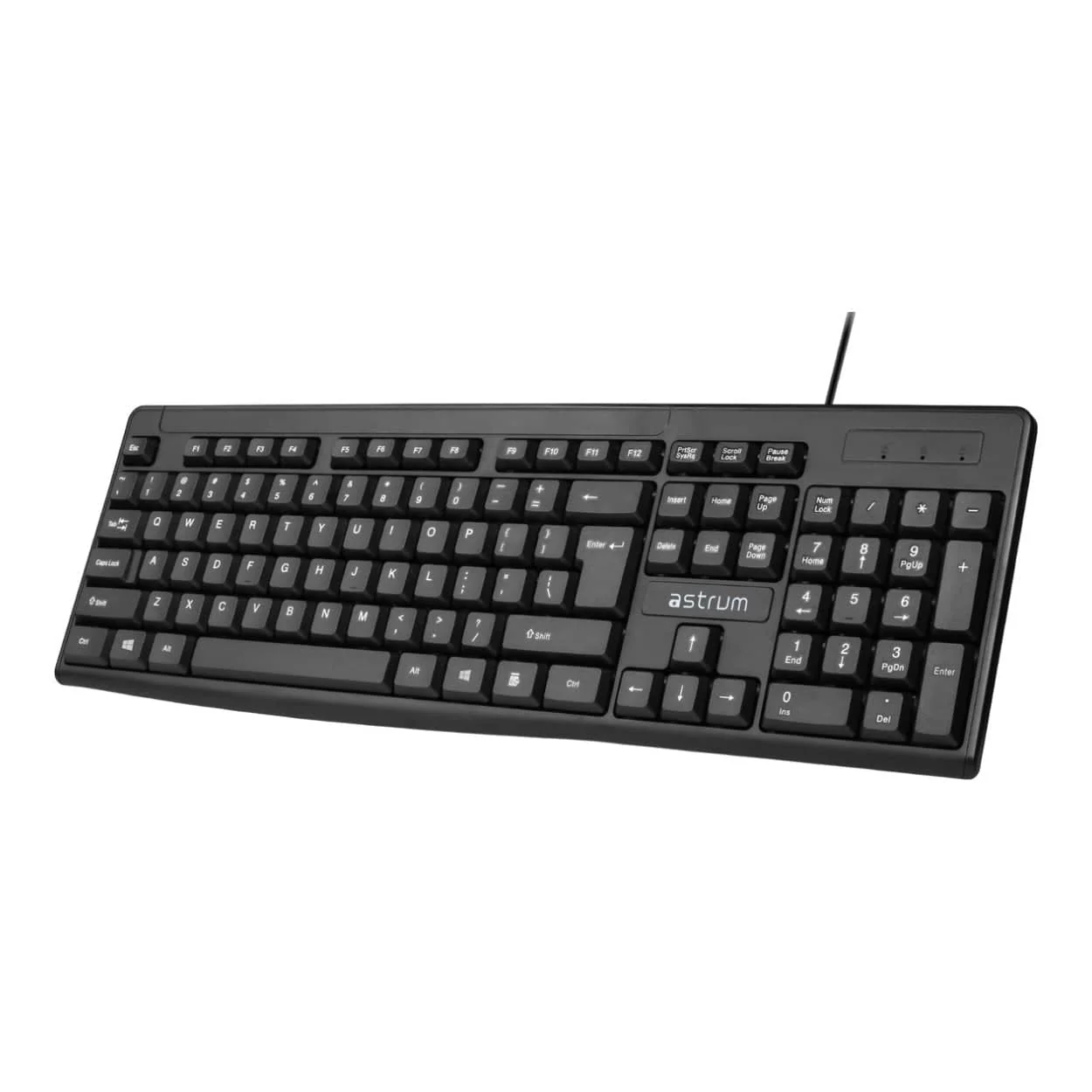 Astrum Wired USB Keyboard with 4-Button Optical Mouse Combo Black AKCW080BUS - Image 4