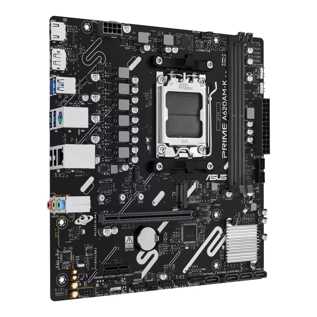 ASUS PRIME A620AM-K AMD Socket AM5 micro ATX Motherboard 90MB1GX0-M0EAY0 - Image 3