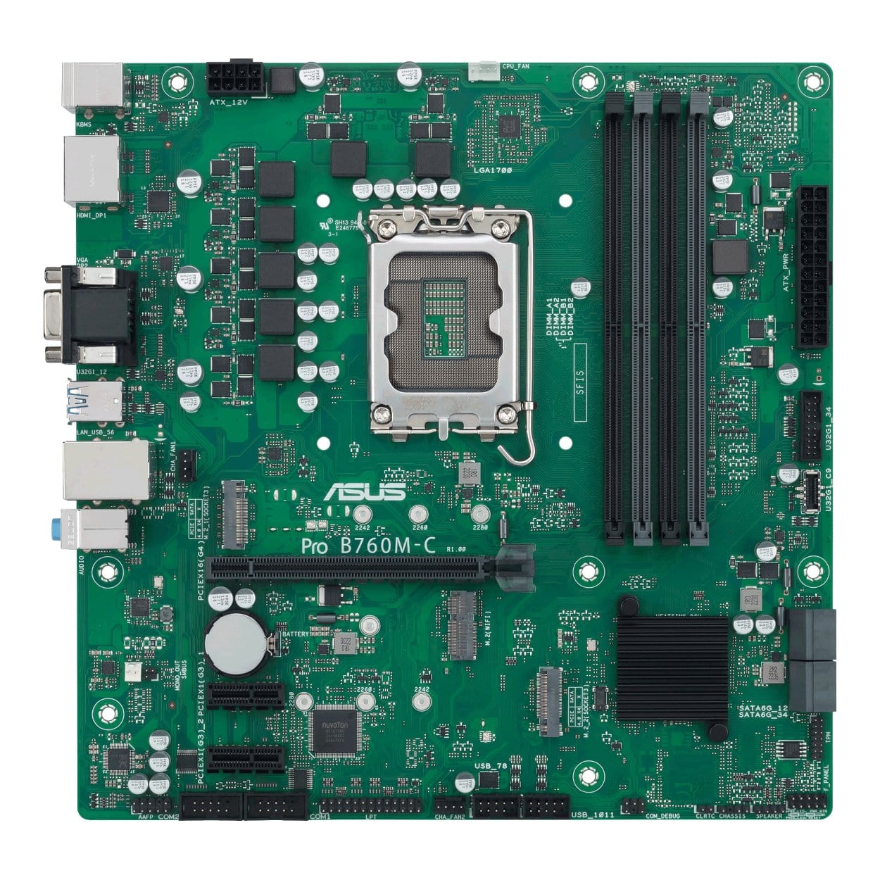 ASUS Pro B760M-C-CSM Intel LGA 1700 micro ATX Motherboard 90MB1DX0-M1EAYC - Image 3
