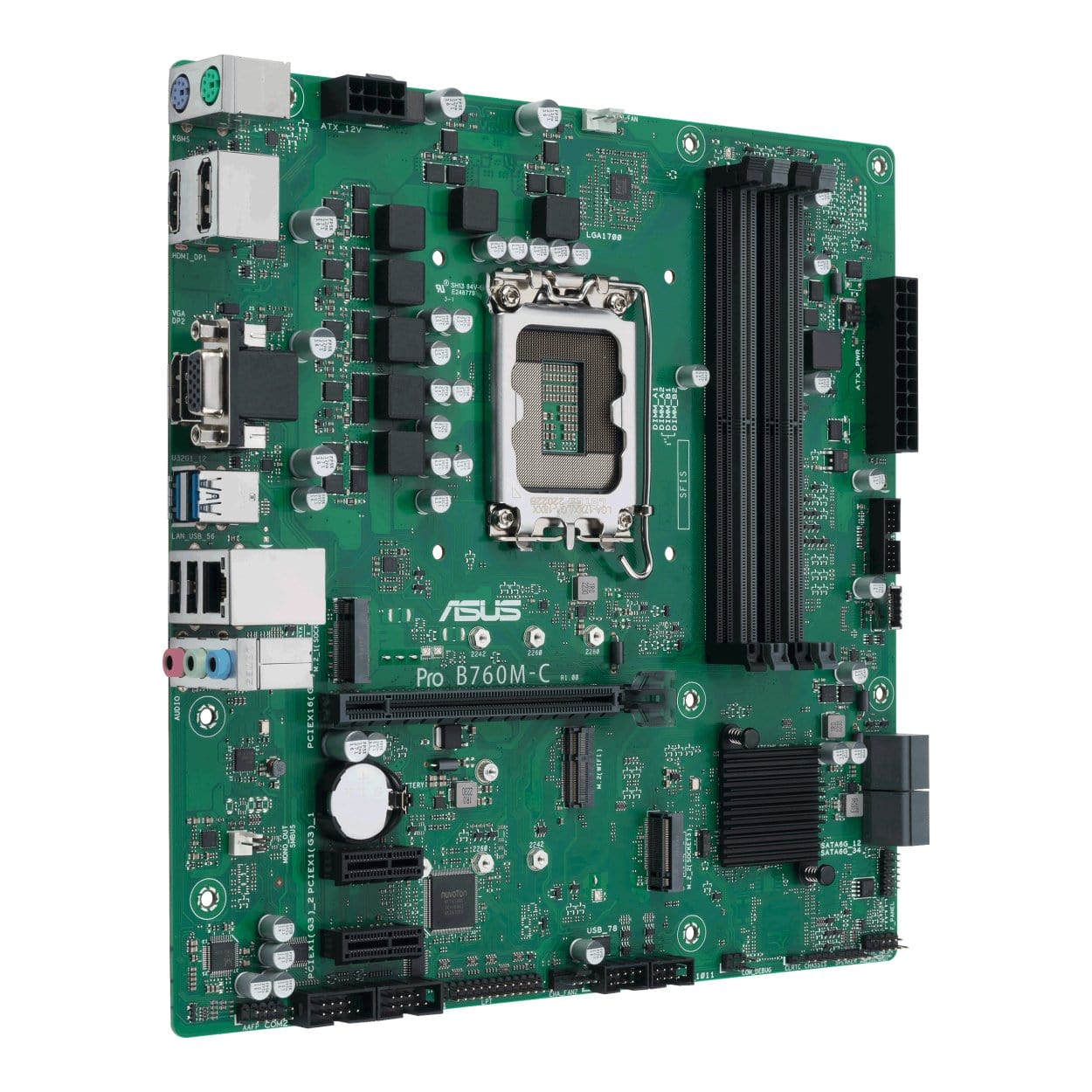 ASUS Pro B760M-C-CSM Intel LGA 1700 micro ATX Motherboard 90MB1DX0-M1EAYC - Image 4