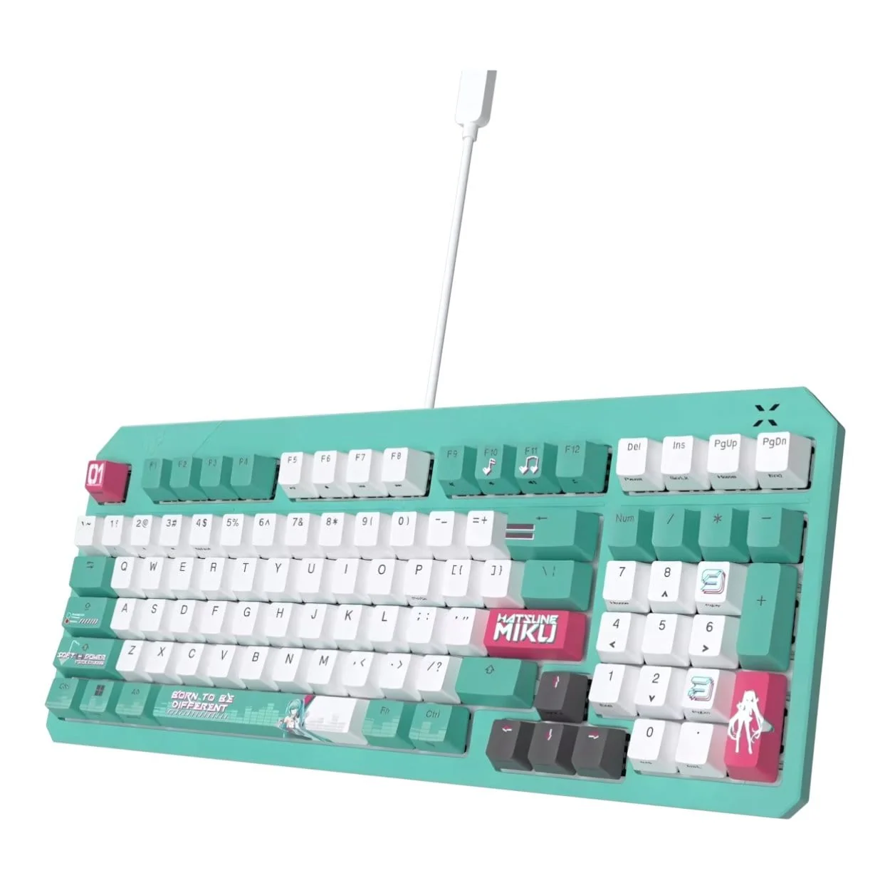 ASUS TUF Gaming K3 Gen II Hatsune Miku Edition Gaming Keyboard 90MP0460-BKUA30 - Image 3