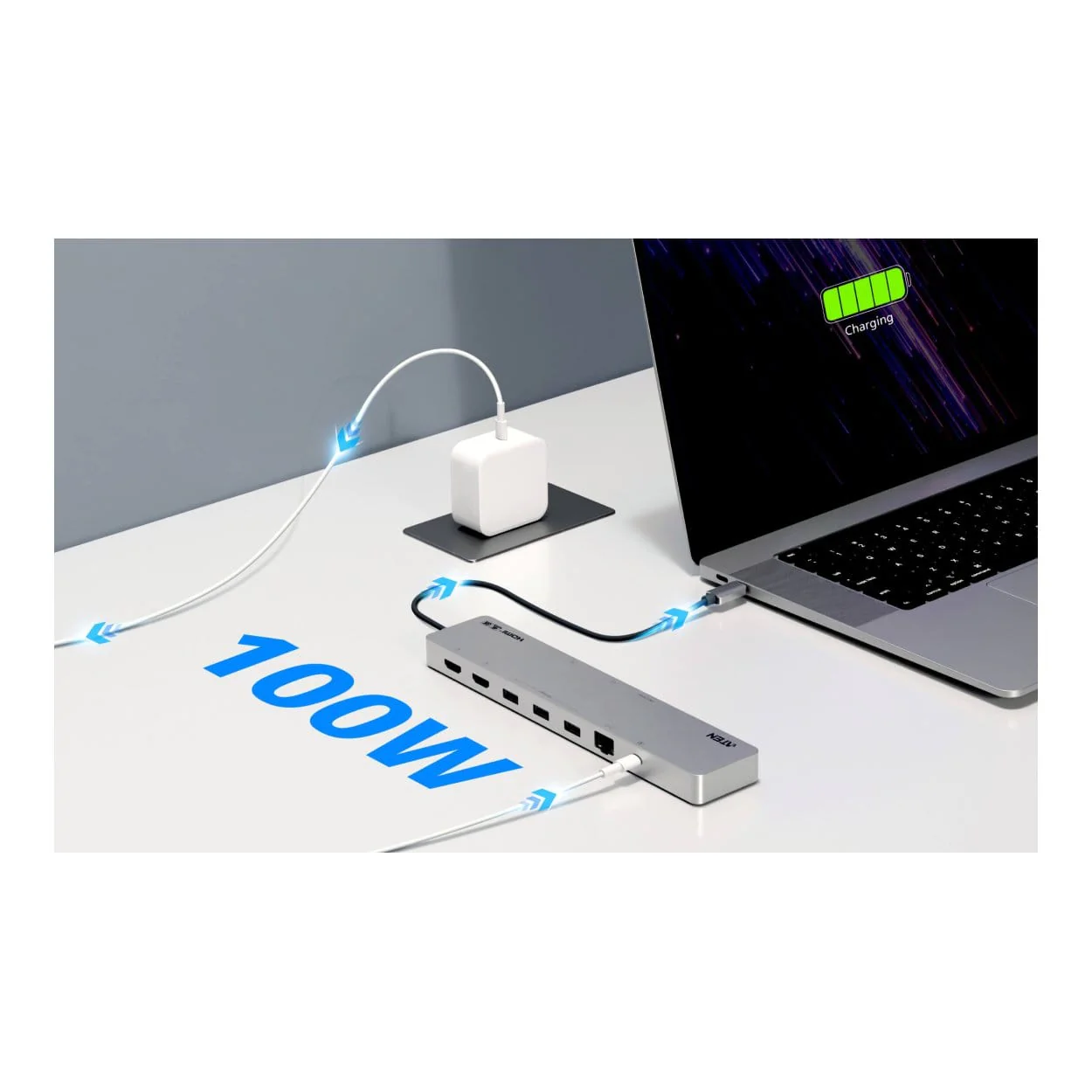 Aten UH3240 USB-C Multiport Dock with Power Pass-Through - Image 4