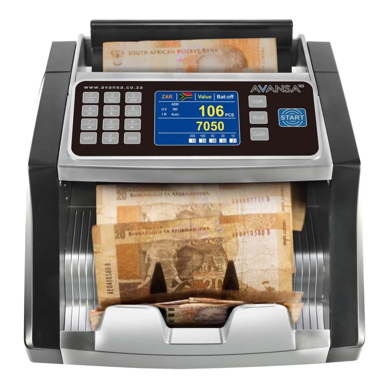 Avansa CompactCount M2050 Small Money Counting Machine - Image 2