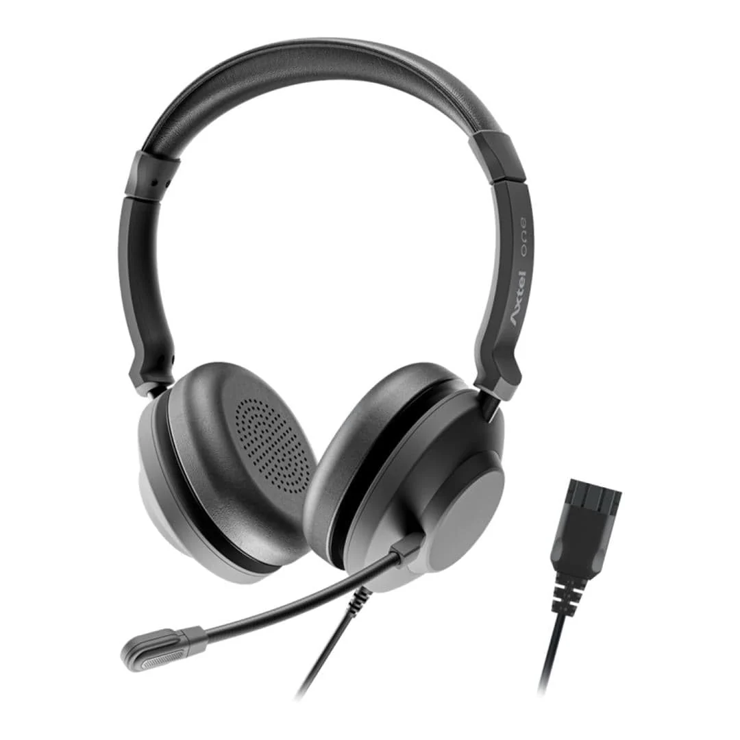 Axtel One QD Duo Wired Headset AXH-ONEQDD