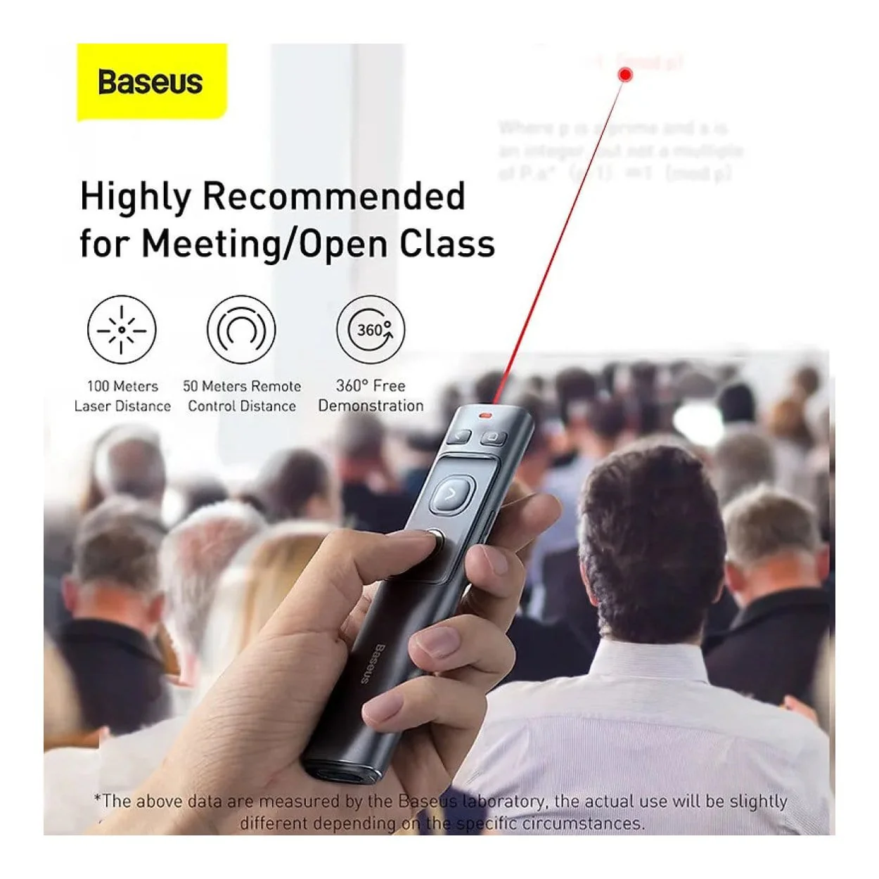 Baseus Rechargeable Wireless Laser Pointer Presenter - Red - Image 2