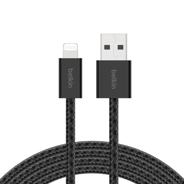 Belkin 2m BoostCharge USB-A Cable with Lightning Connector 2-pack Black BBD012HQ05BK2PK - Image 4