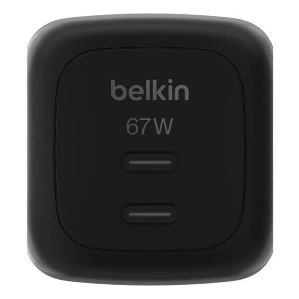 Belkin 67W Universal Indoor AC Fast Charging Wall Charger Black WCH020kqBK