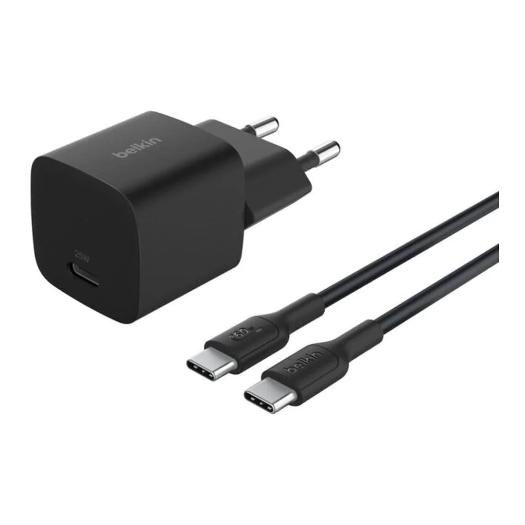 Belkin BoostCharge 25W Type-C Wall Charger with Type-C Cable 1m WCA012KQ1MBK-B6