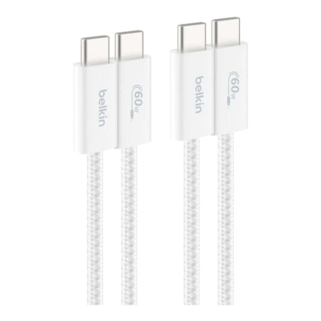 Belkin BoostCharge 60W USB-C to USB-C Cable 2-pack White BBD008HQ05WH2PK - Image 2