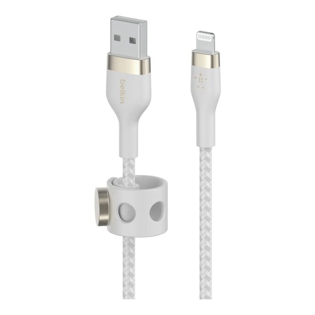 Belkin BoostCharge Pro Flex USB-A Cable with Lightning Connector White CAA010BT3MWH - Image 2