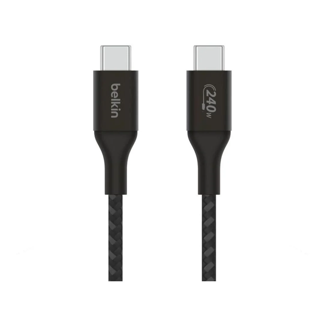 Belkin BoostCharge Type-C Male to Male USB Braided Cable 1m Black CAB015BT1MBK