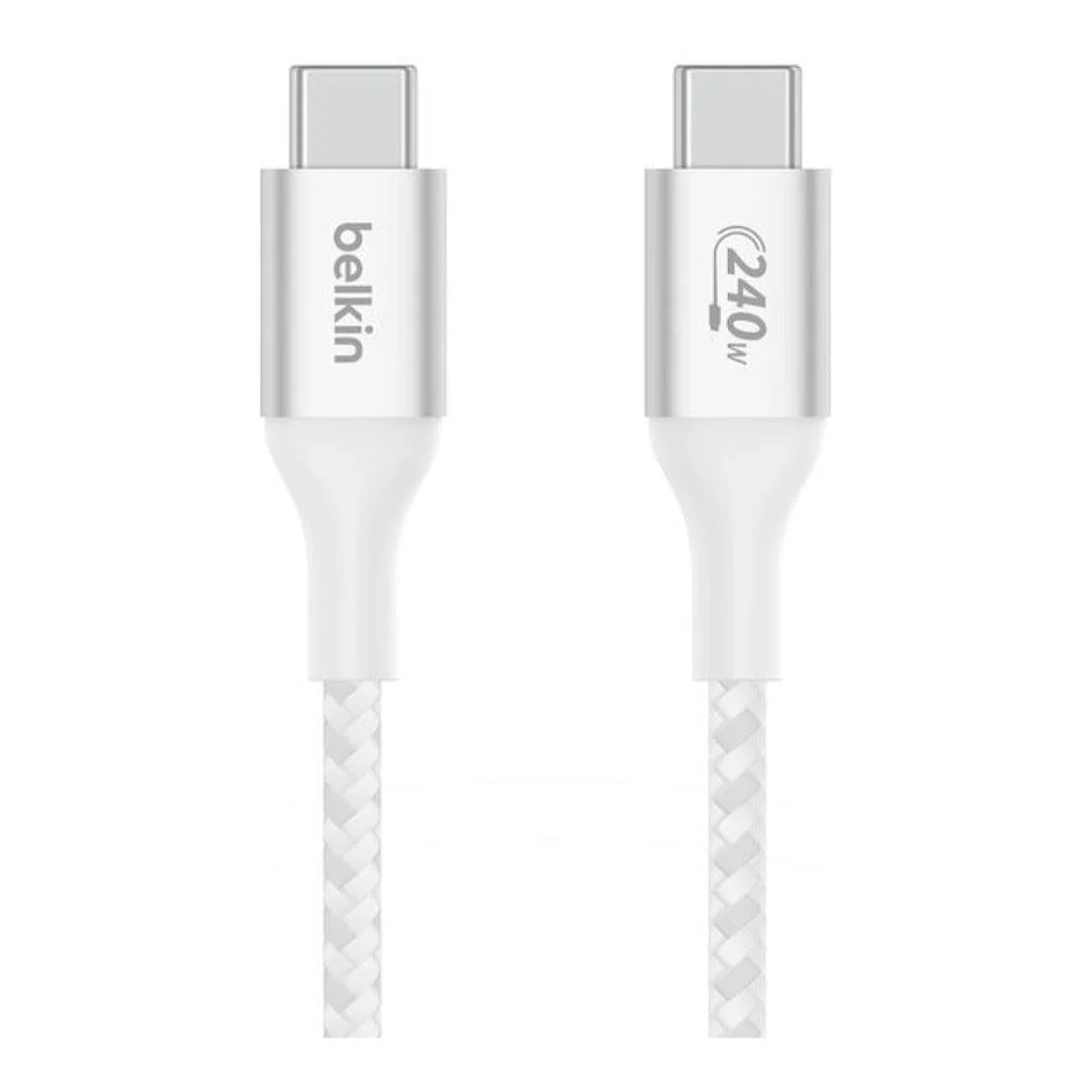 Belkin BoostCharge Type-C Male to Male USB Braided Cable 2m White CAB015bt2MWH