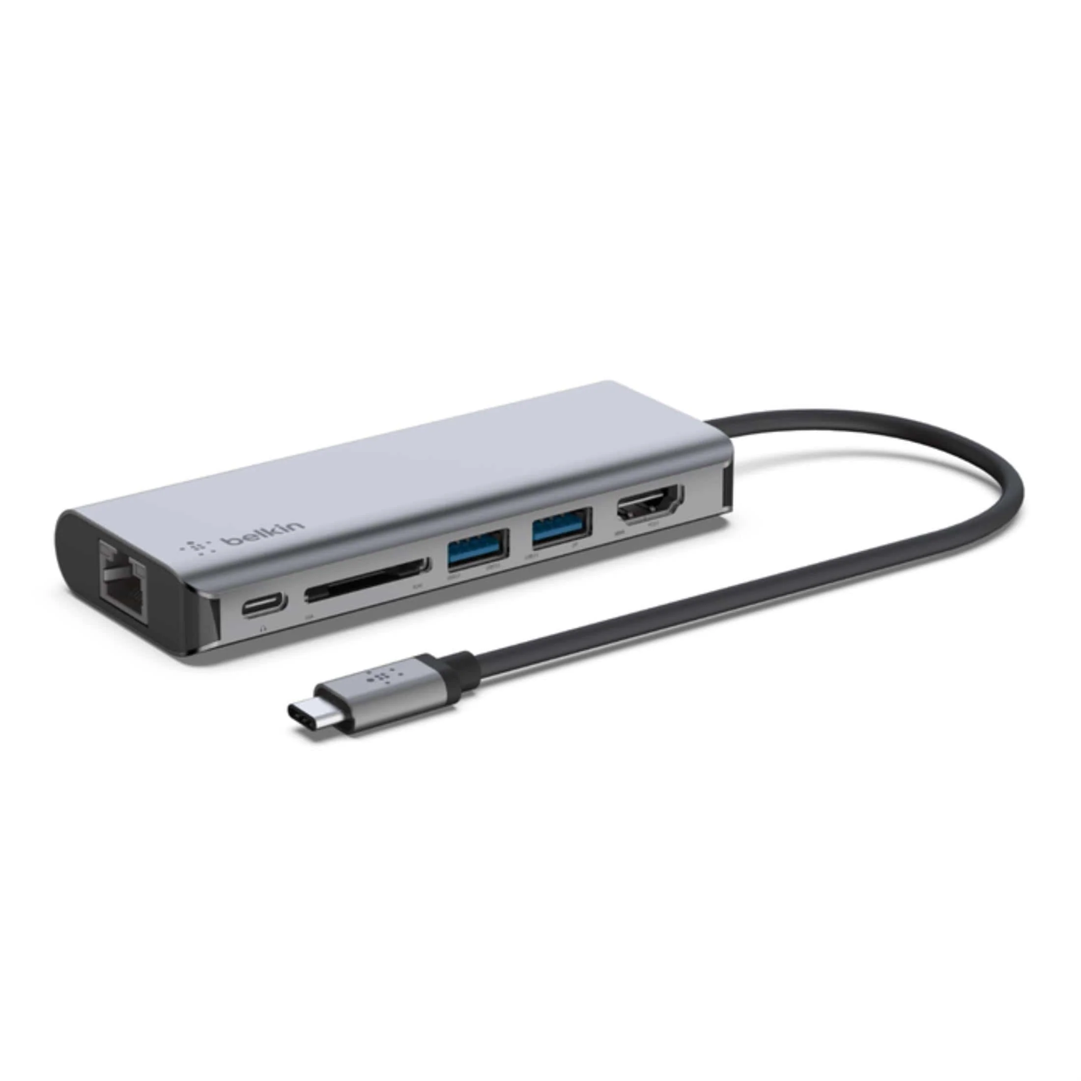 Belkin Connect USB-C 6-in-1 Multiport Adapter Silver AVC008BTSGY - Image 3