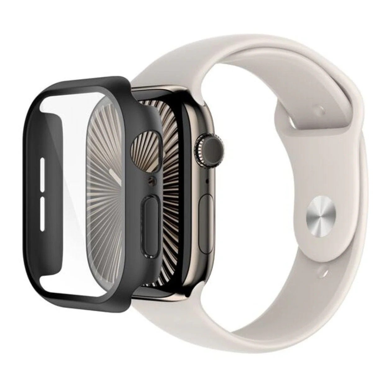 Belkin ScreenForce TemperedCurve 2-in-1 Screen Protector with Bumper for Apple Watch OWA003HQBK - Image 3