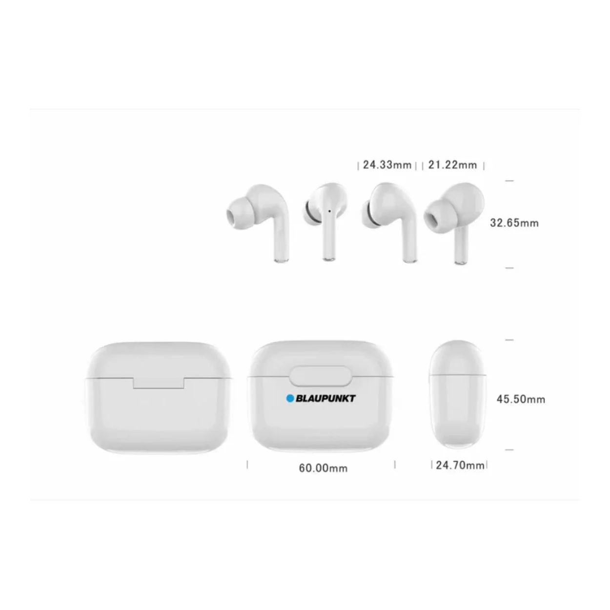 Blaupunkt TWS Bluetooth Earbuds White BTW652 - Image 3