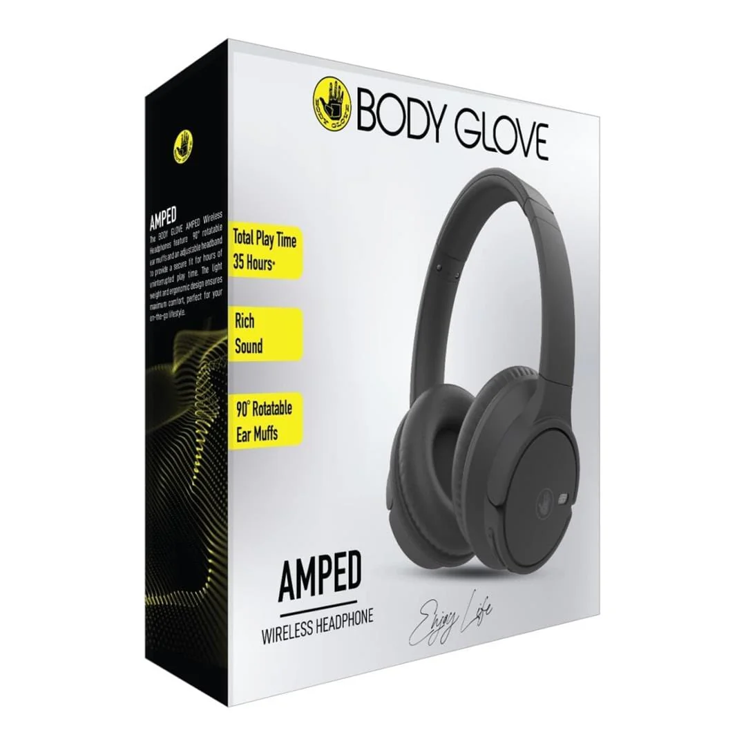 BodyGlove Amped Wireless Headset Black BGAU-HPAMPED-BK