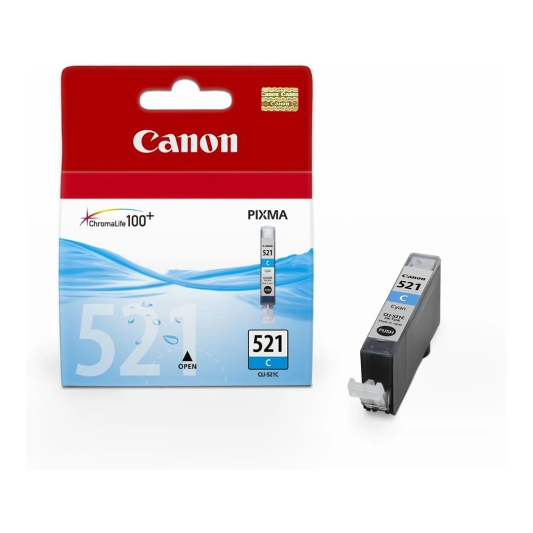 Canon CLI-521C Cyan Printer Ink Cartridge Original 2934B004 Single-pack - Image 2