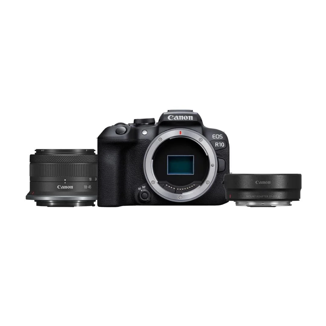 Canon EOS R10 24.2 MP Camera with RF-S 18-45mm F4.5-6.3 IS STM Lens 5331C038
