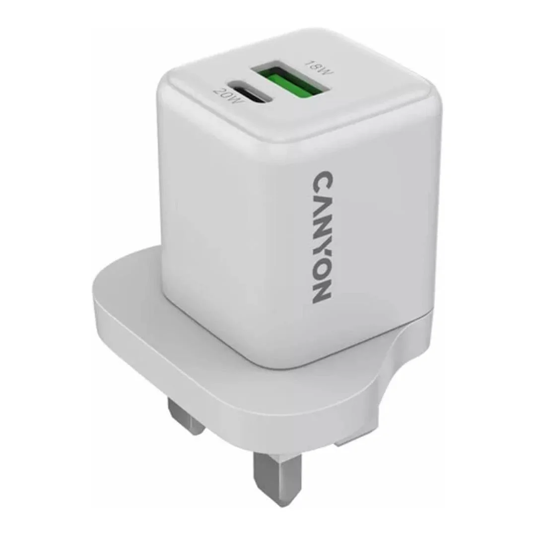 Canyon 20W USB Fast Charging Wall Charger White CNS-CUW20AC-UK