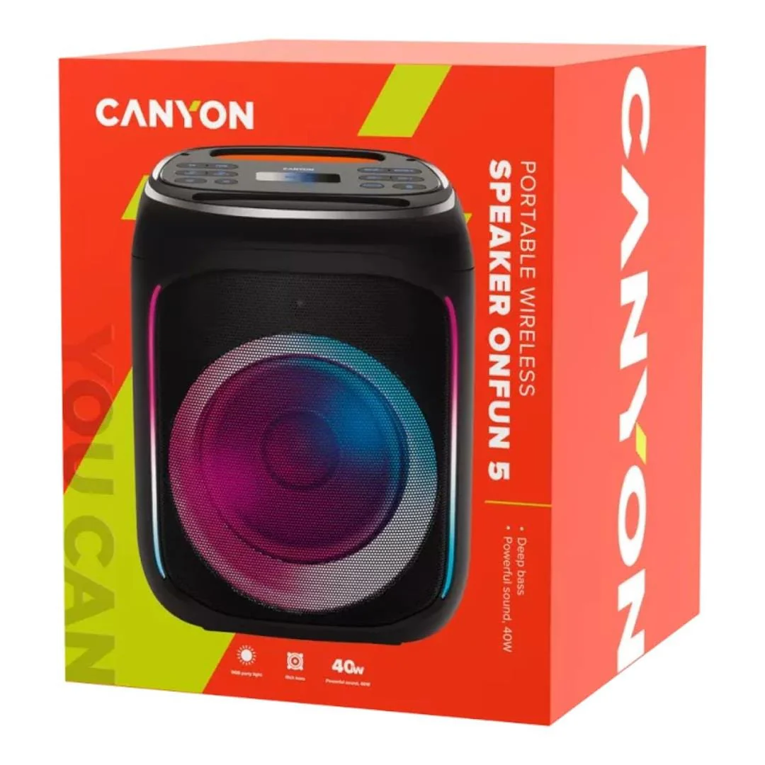 Canyon 40W OnFun 5 Portable Bluetooth Party Speaker CNE-PBSP5