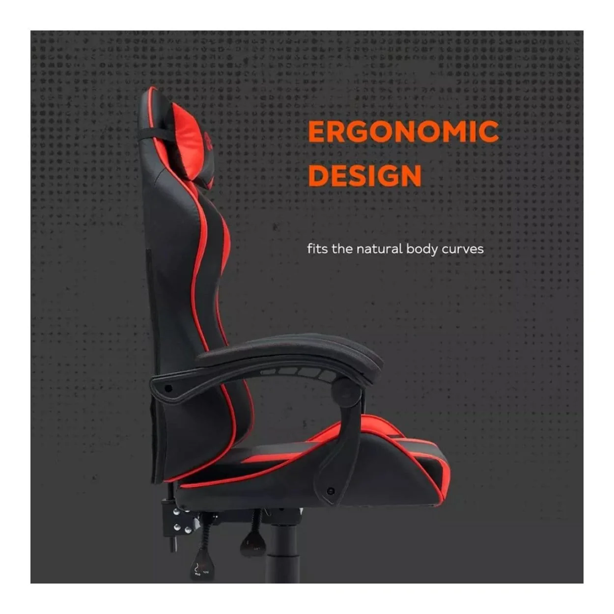 Canyon Core SGCH2 Ergonomic Gaming Chair Black Red CNE-SGCH2R - Image 6
