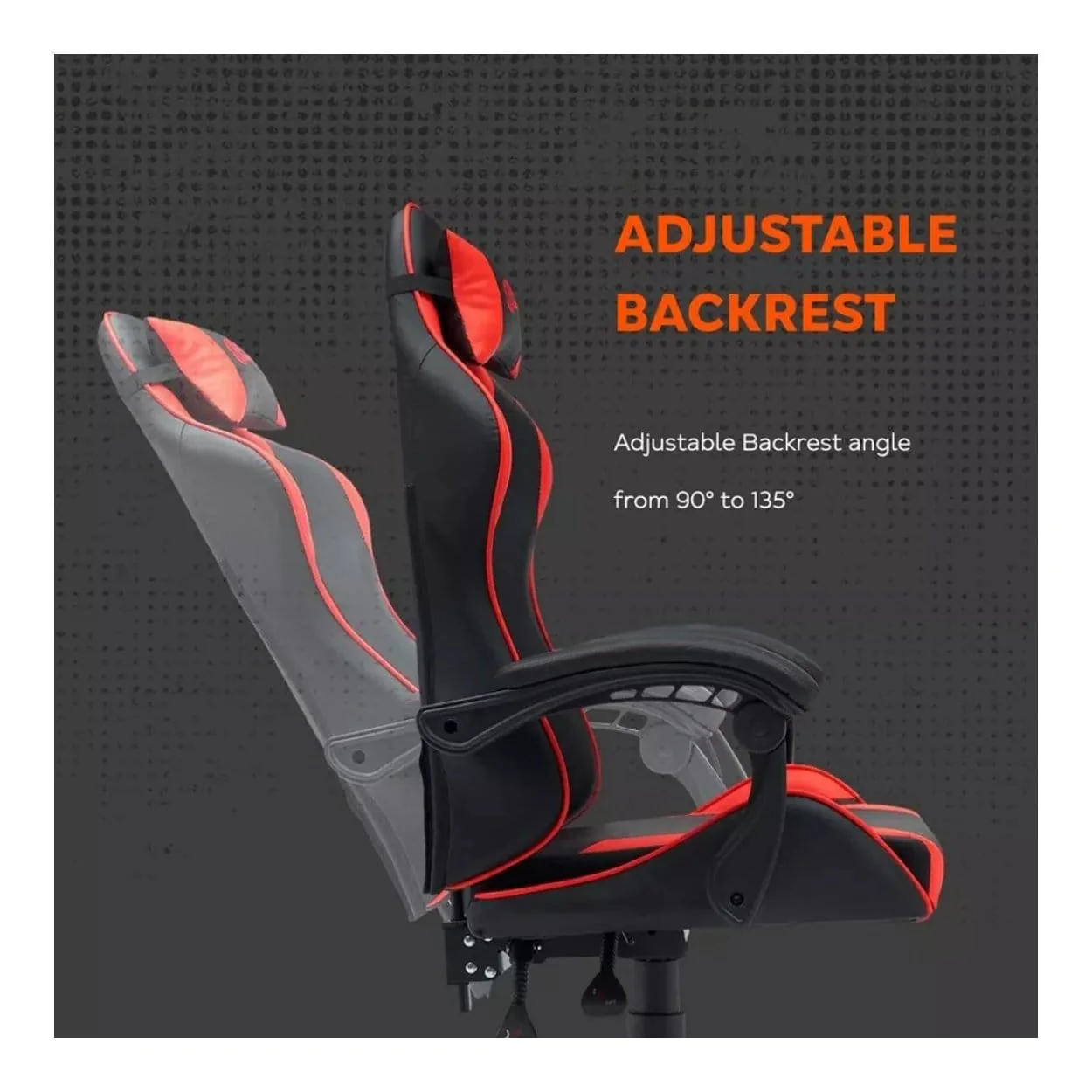 Canyon Core SGCH2 Ergonomic Gaming Chair Black Red CNE-SGCH2R - Image 9