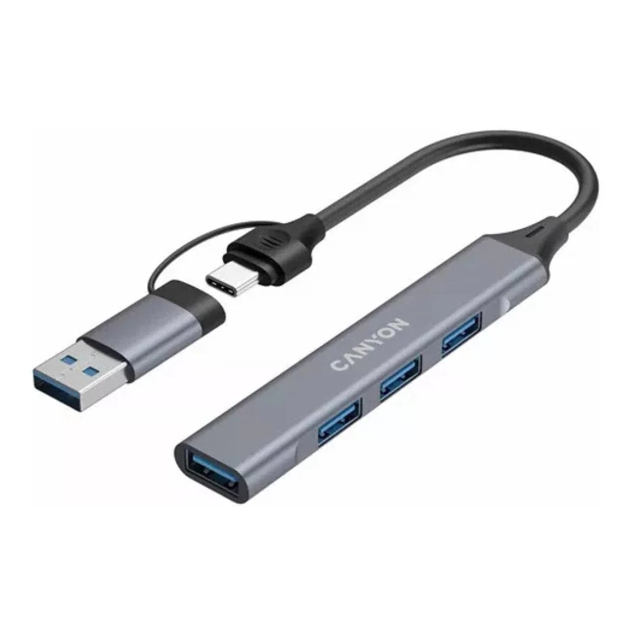 Canyon DS-02 4-in-1 Type-C Hub Grey CNS-TDS02G - Image 5