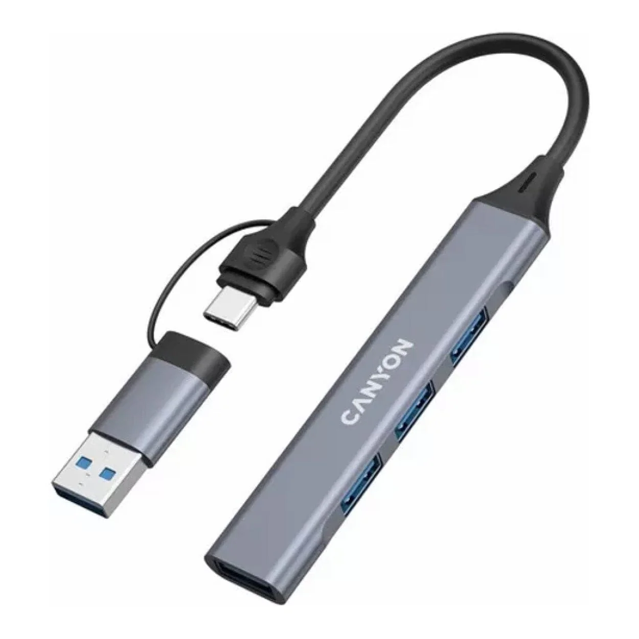 Canyon DS-02 4-in-1 Type-C Hub Grey CNS-TDS02G - Image 6