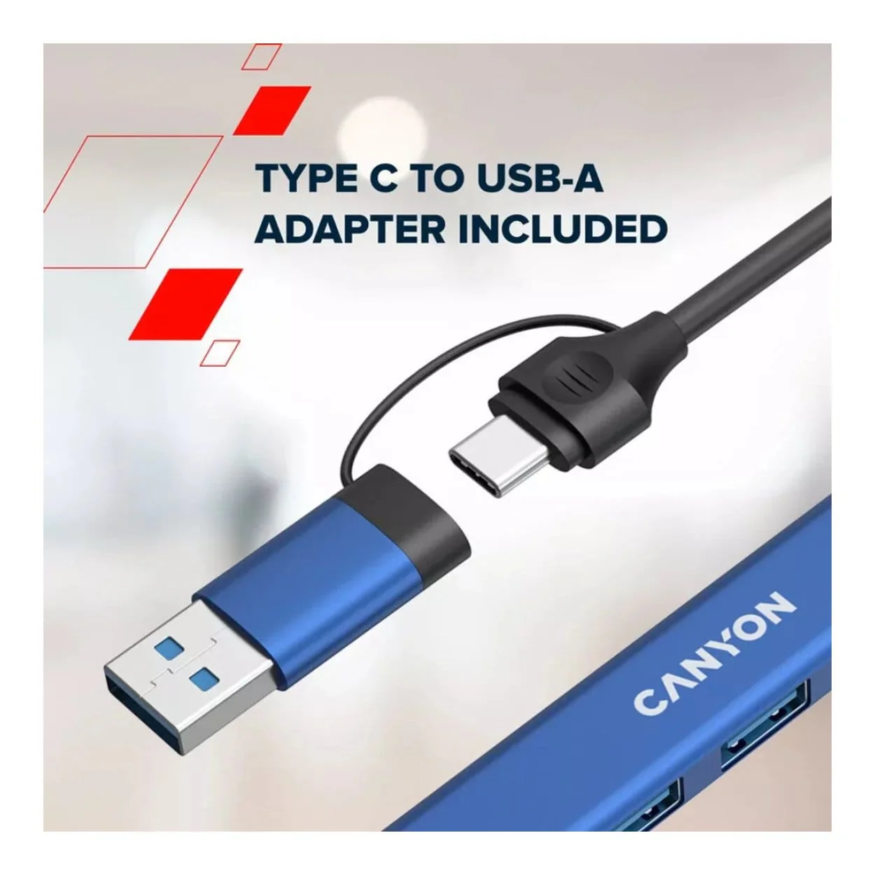 Canyon DS-02 4-in-1 Type-C Hub Grey CNS-TDS02G - Image 8