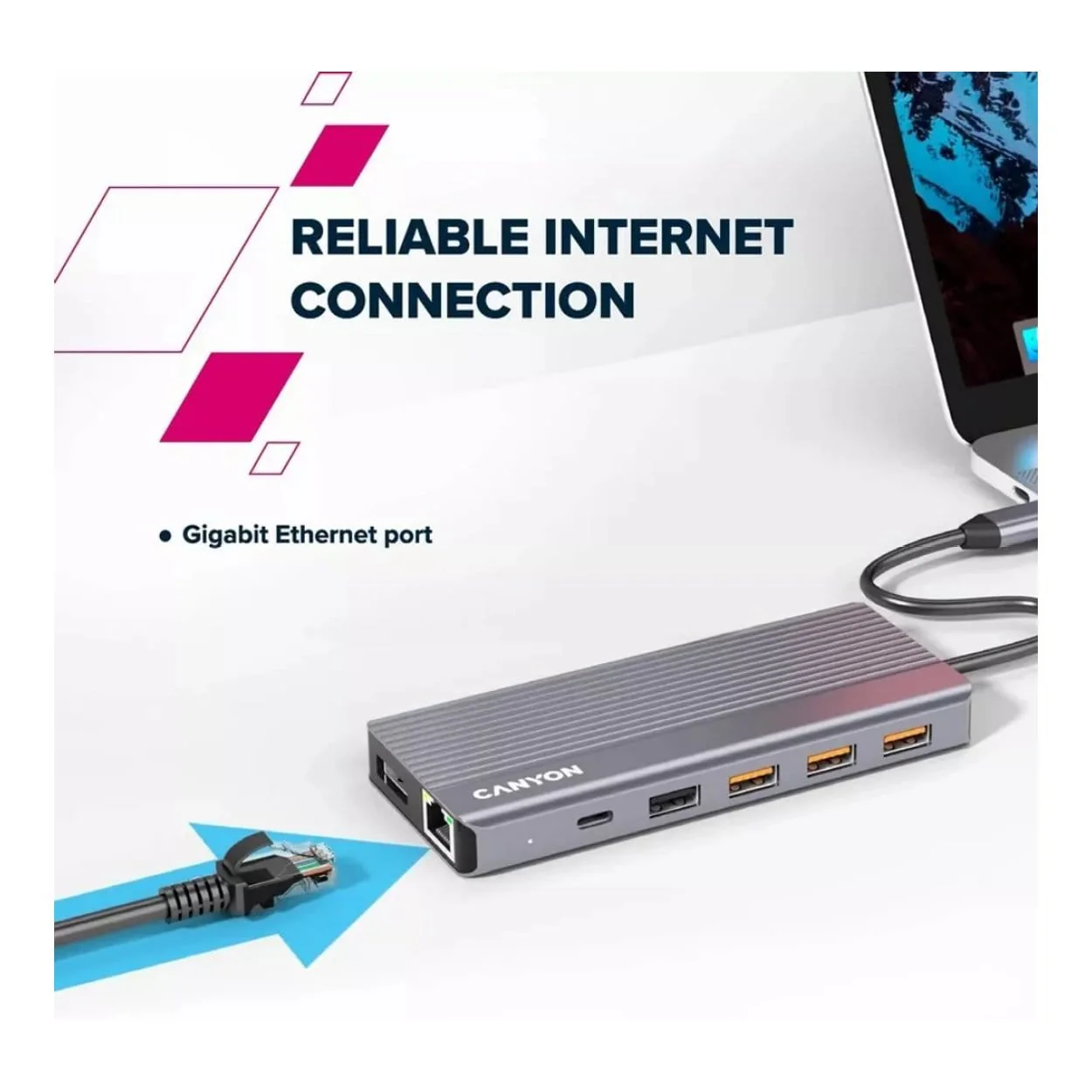 Canyon DS-16 13-in-1 Type-C Ethernet Hub Grey CNS-TDS16 - Image 11
