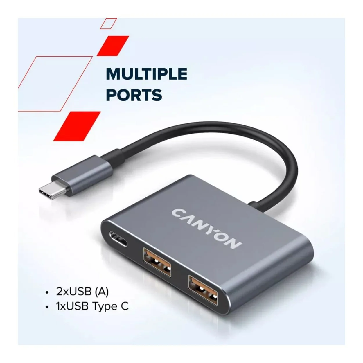 Canyon DS-3 3-in-1 Type-C Hub Dark Grey CNS-TDS3 - Image 10