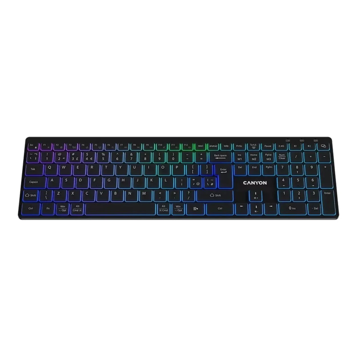 Canyon HKB-W11 RGB Wireless Keyboard Black CNS-HBTK11B - Image 2
