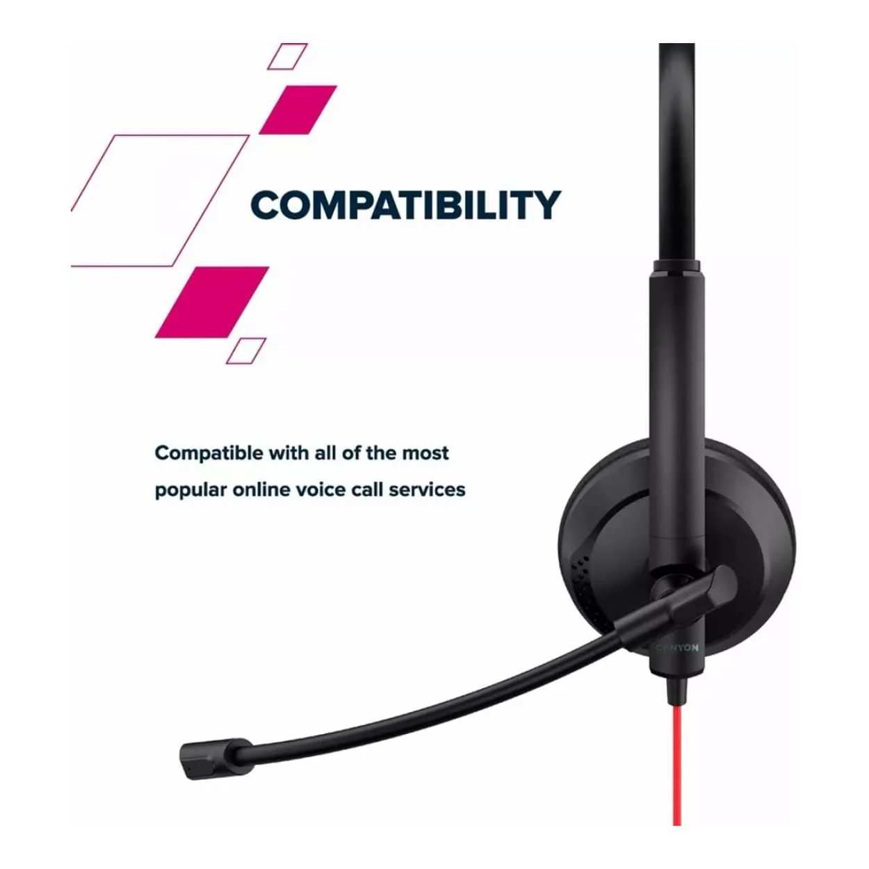 Canyon HS-07 Wired Conference Headset Black CNS-HS07B - Image 8