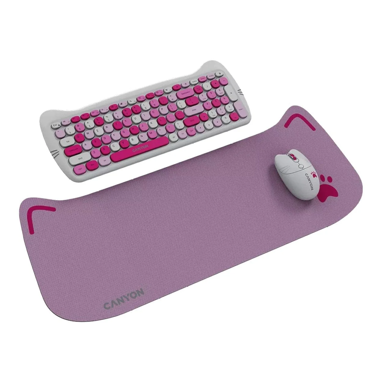 Canyon HSET-W6 Kitty Edition Wireless Keyboard and Mouse Combo Pink CNS-HSETW6PK - Image 3