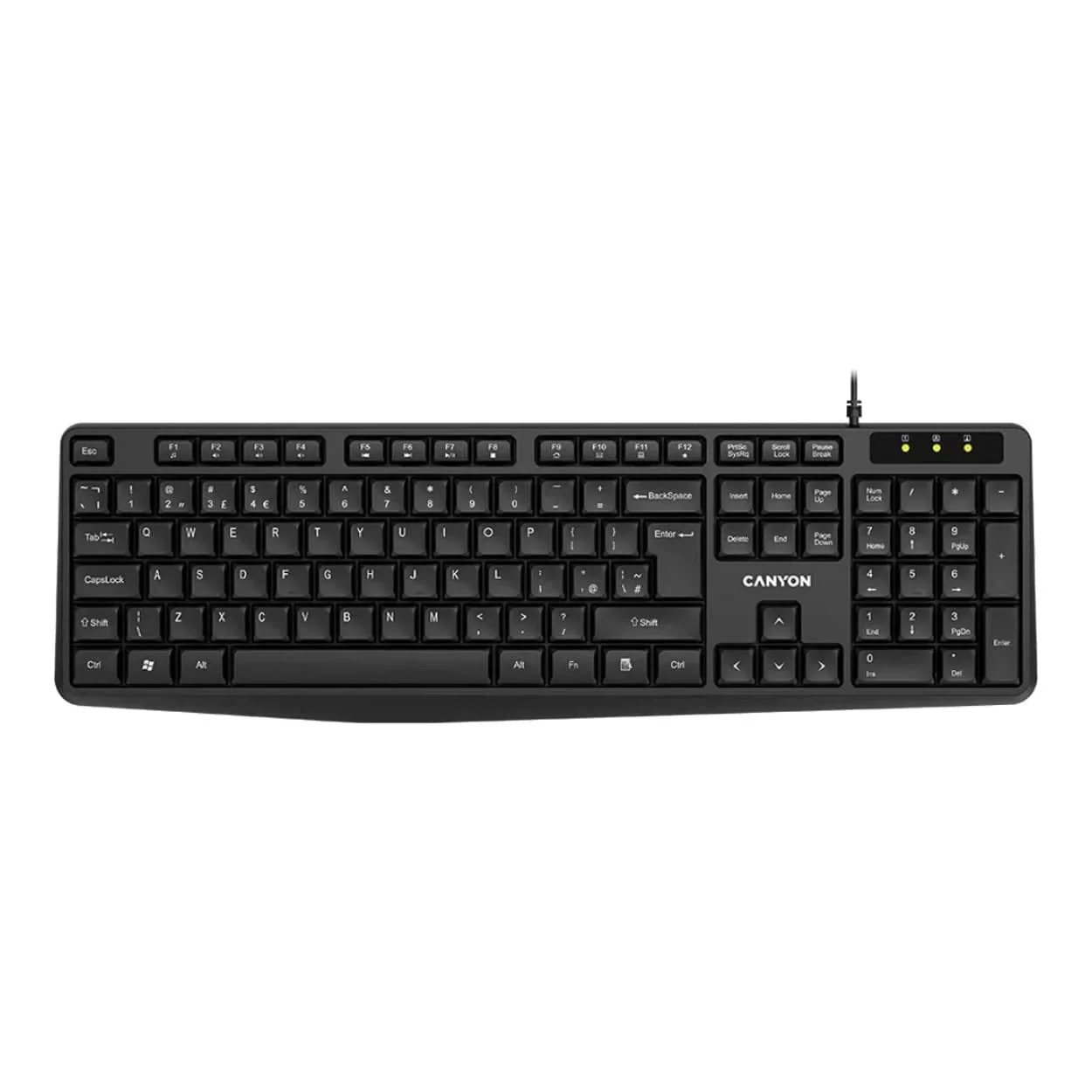 Canyon KB-1 Wired Keyboard Black CNE-CKEY01 - Image 2