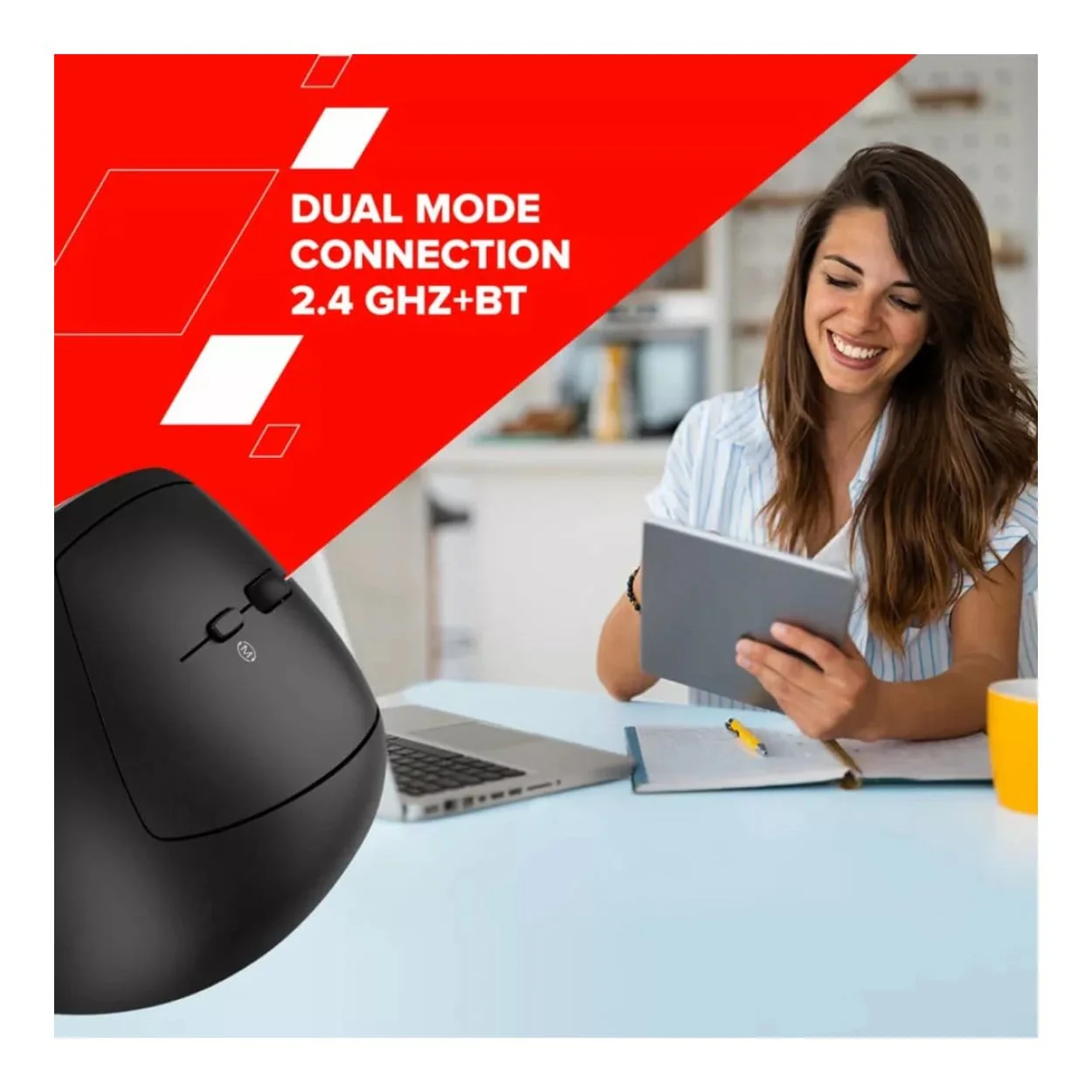 Canyon MW-25 Vertical Wireless Mouse Black CNS-CMSW25 - Image 7