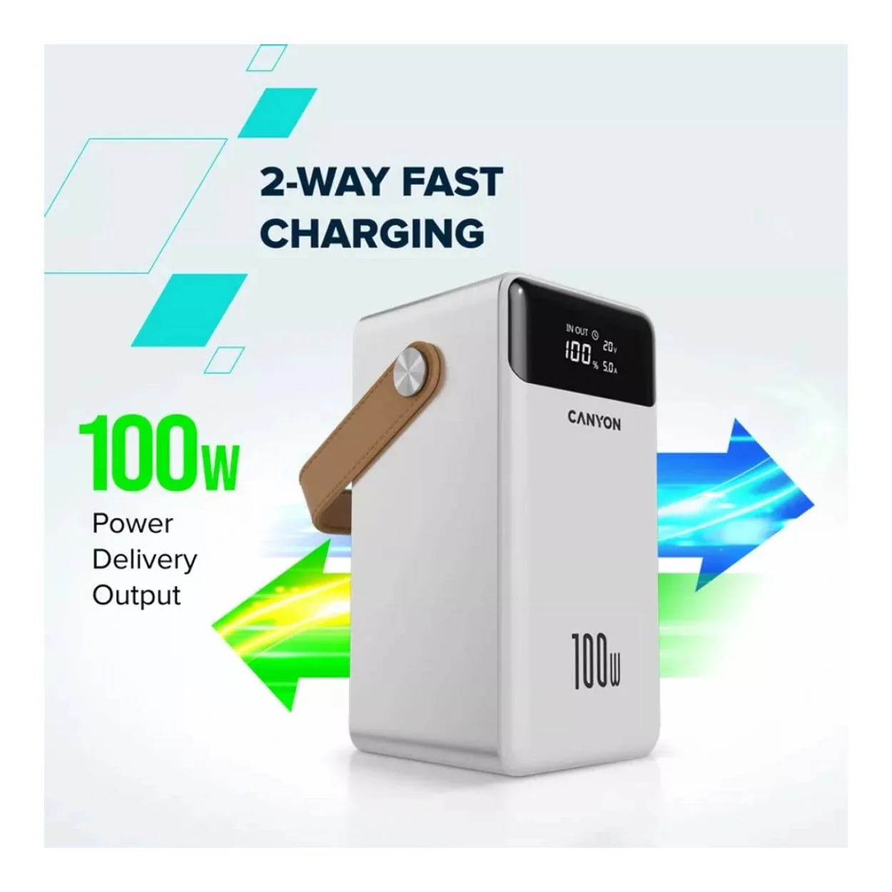 Canyon OnPower 610 60000mAh Power Bank White CNS-CPB610W - Image 6